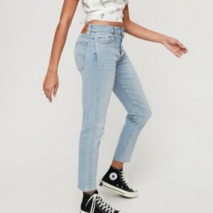 Levis High Rise Wedge Straight Light Wash Jeans Sz 24